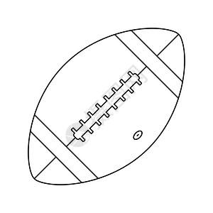 美国足球图标薄线设计矢量图解图片