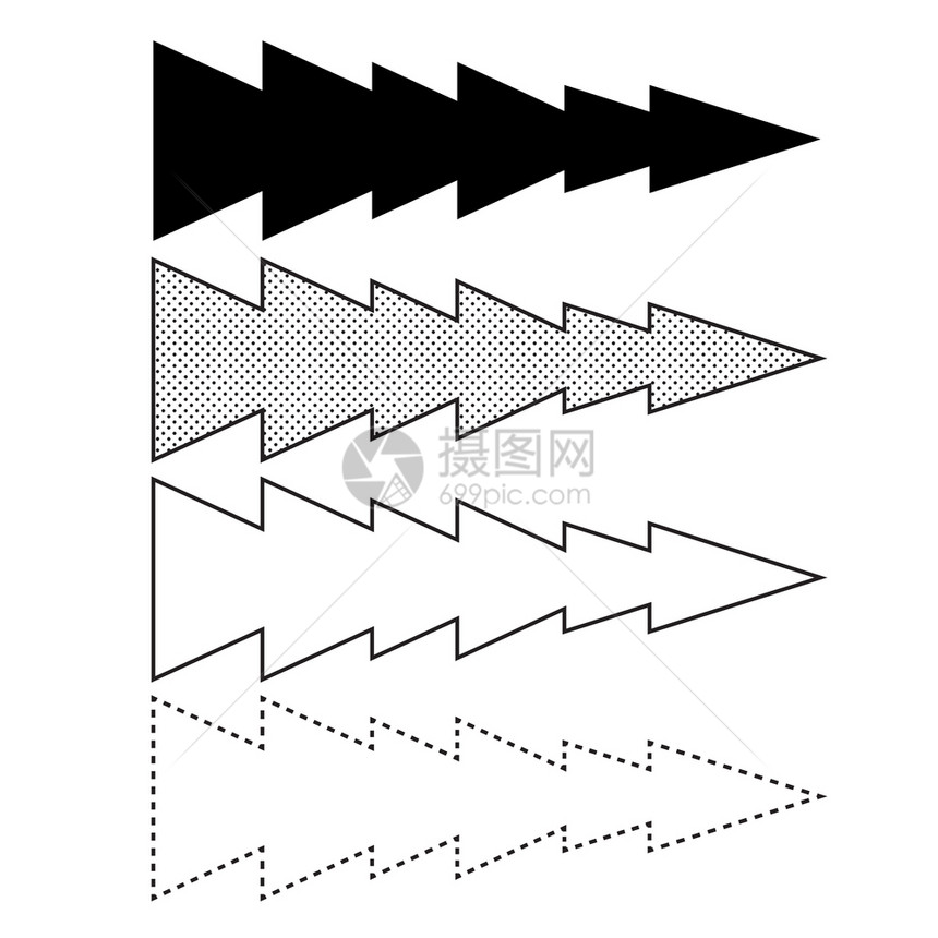 矢量箭向图标插图片