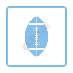 美国橄榄球图标蓝色框架设计矢量图解图片