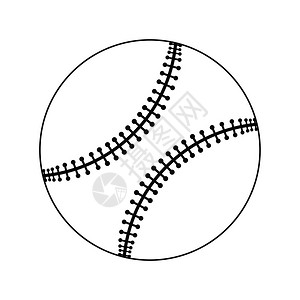 棒球图标细线设计矢量插图图片