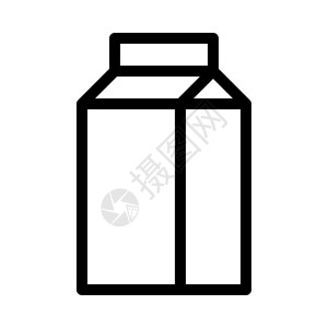 巴氏杀菌牛奶盒插画