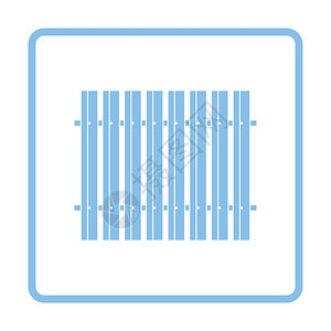 建筑围栏图标蓝色框架设计矢量插图图片
