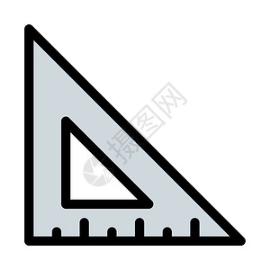 三角尺子矢量图标图片