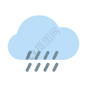 降雨量阵雨图标插画