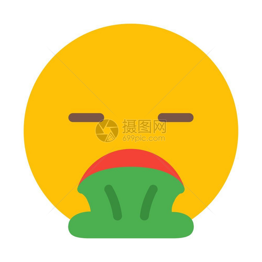 呕吐脸Emoji图片