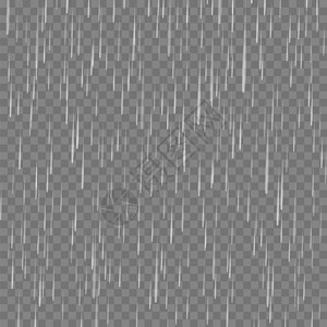 透明闪电素材灰色检查背景上的雨滴模式背景