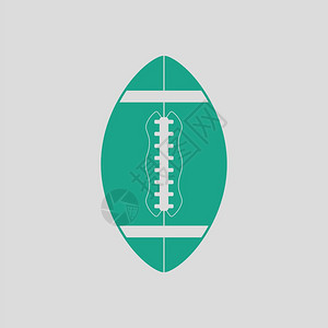橄榄球填色图标美国足球图标绿色灰背景矢量图解背景