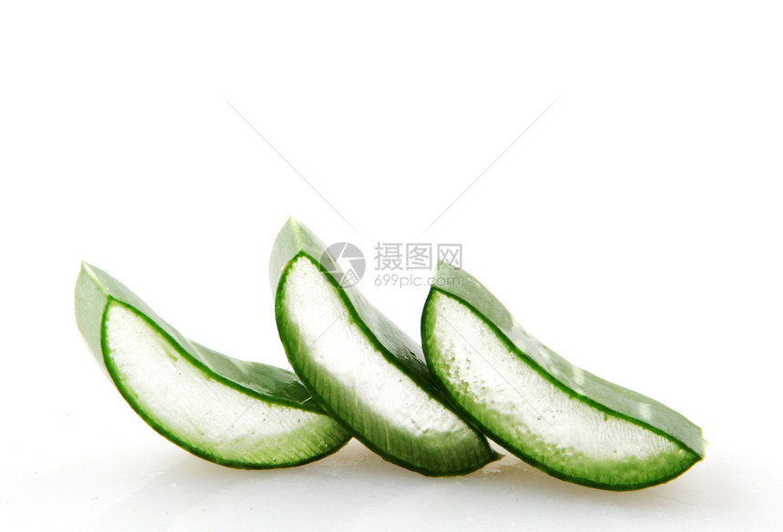 白色背景的AloeVera图片