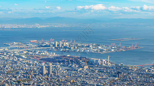 日本神户市空中观察高清图片