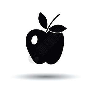 Apple图标白色背景带有影子设计矢量插图图片