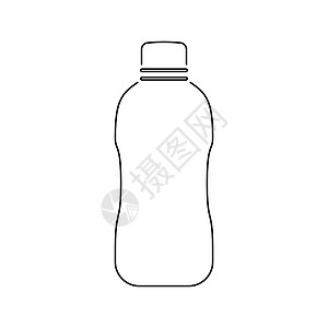 水瓶图标细线设计矢量说明图片