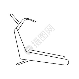 奔跑图标素材TreadMill图标细线设计矢量插图背景