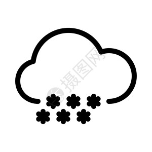 晶体状云下大雪警报插画