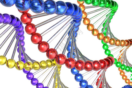 彩色DNA分子图片