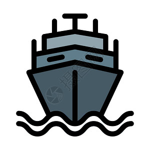 国防素材国防海军舰图标插画