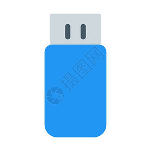 白色背景蓝色汽车USB设备说明图背景图片