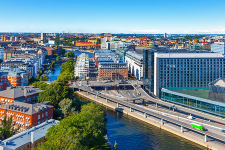 瑞典斯德哥尔摩夏季风景航空全图片