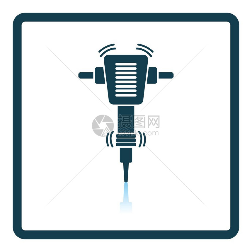 建筑大锤图标影子反射设计矢量图解图片