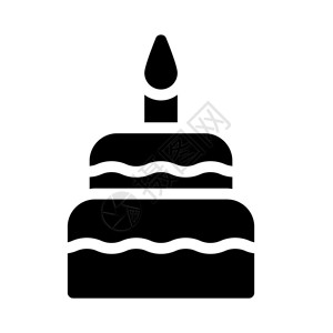 美味好吃的生日蛋糕生日蛋糕堆叠插画