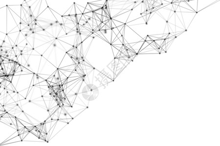 数字计算机据和网络连接三角线以及未来技术概念领域图片