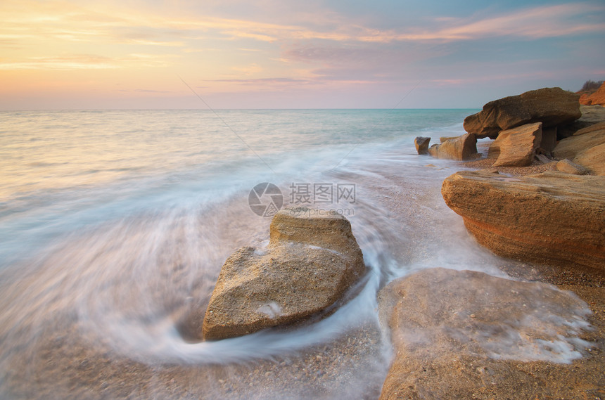 美丽的海景自然构成图片