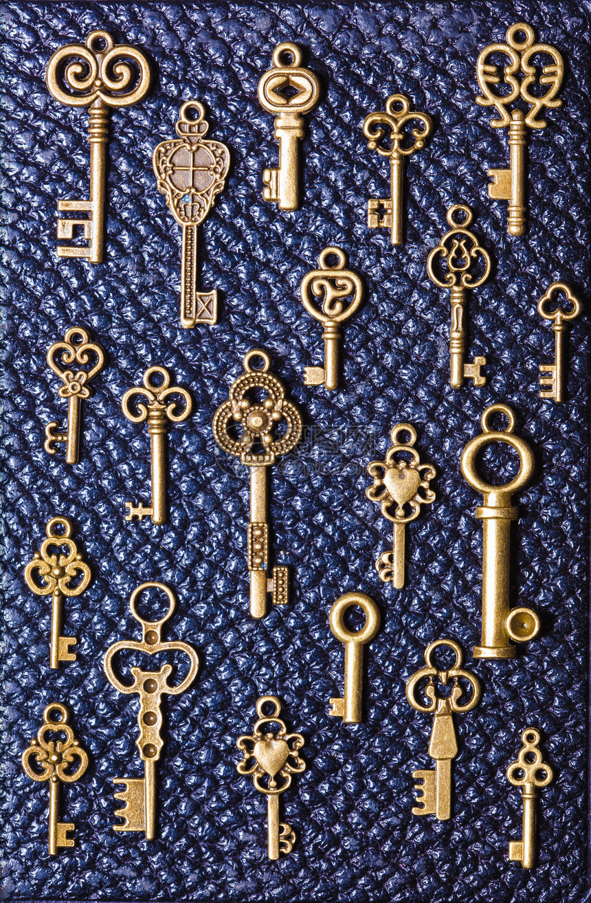 古老的金属钥匙背景图片