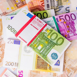 欧元现金背景图片