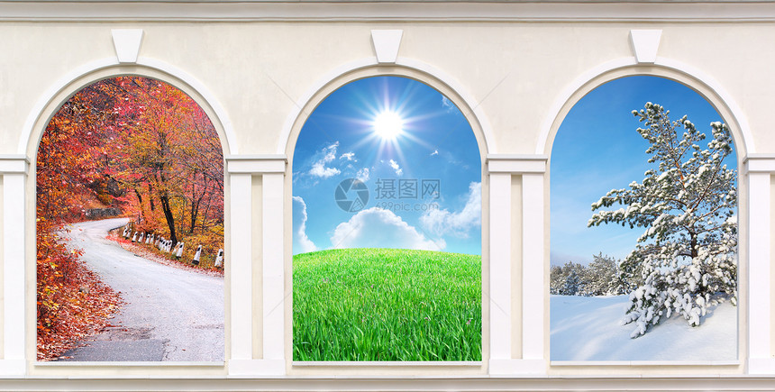 季节之窗设计要素图片