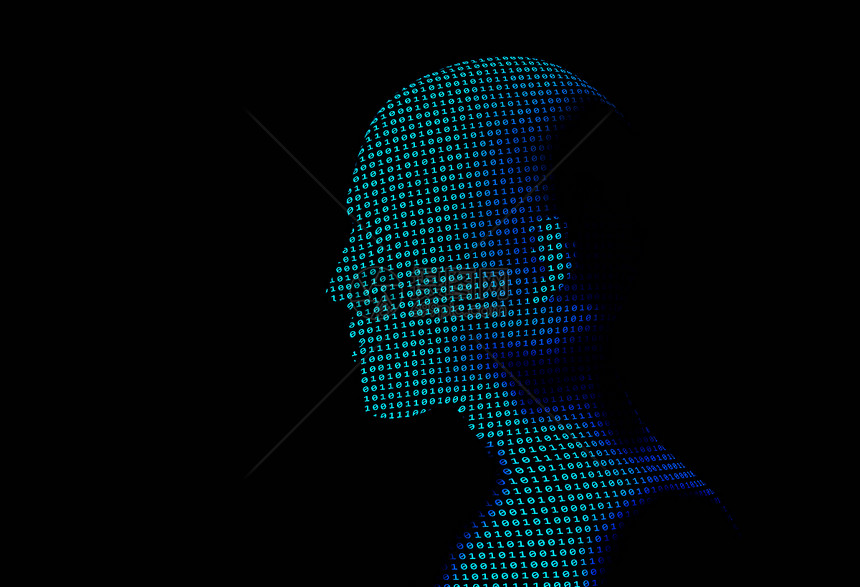 人工智能数字计算机技术概念的高科3d插图图片