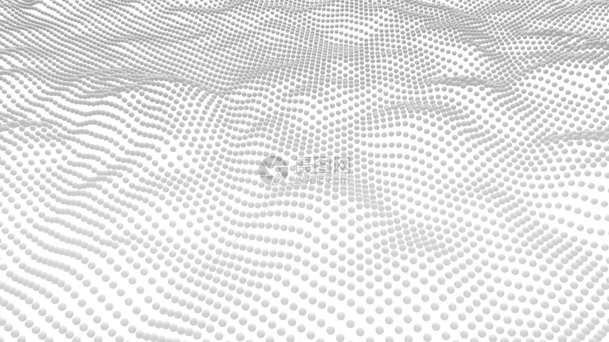 Balls塑造了地形网络空间白色山区在计算机技术概念中的景观SciFi数据未来背景3个抽象图解图片