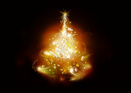 带有星树的圣诞背景背景图片