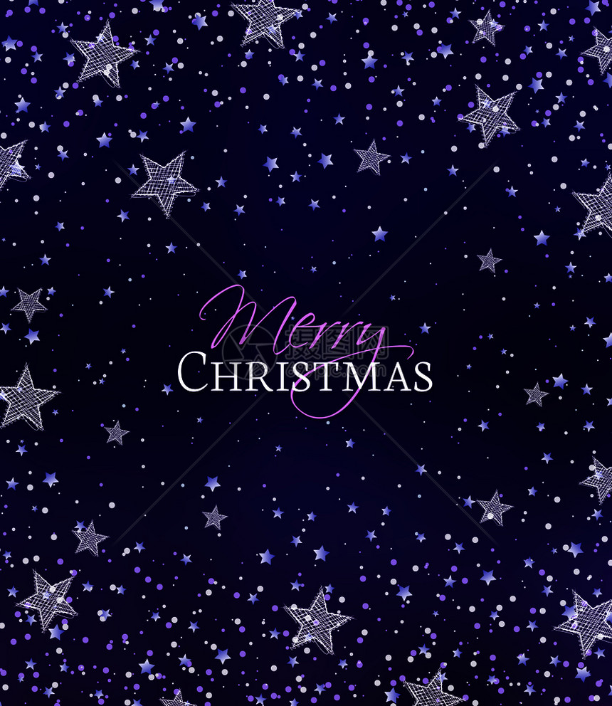圣诞节背景的矢量插图圣诞卡和雪花快乐蓝色背景的雪衣装饰带花的圣诞节背景图片