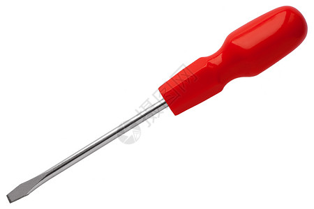 红色螺丝刀隔离的红螺丝刀背景