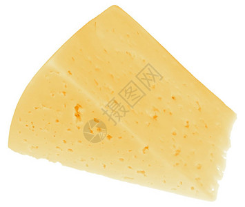孤立的一块奶酪背景图片