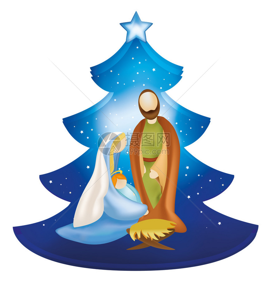 与Joseph和婴儿在玛丽的怀里图片