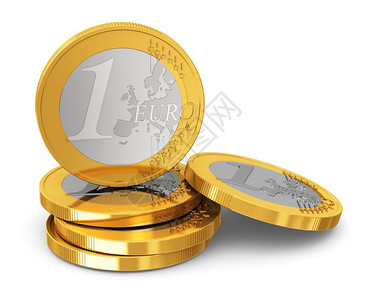 商业金融银行和成功概念白面一块欧元硬币图片