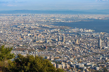 观赏来自玛雅山的关西地区几个日本城市图片