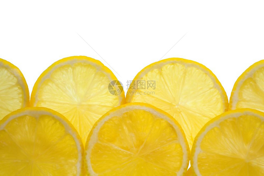 平铺柠檬背景图片