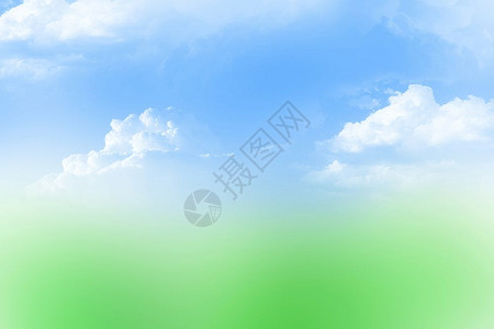 天空和草抽象背景图片
