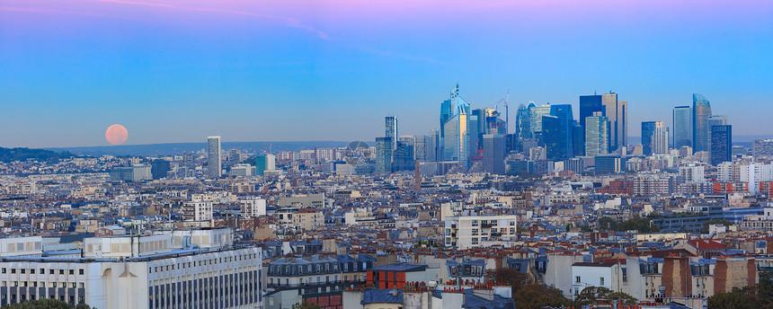 法国巴黎日出的城市景色图片