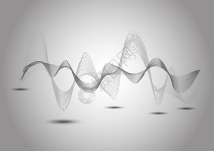 灰色背景上的抽象动态线可用于数字均衡器音波或信息及时间线元素图片