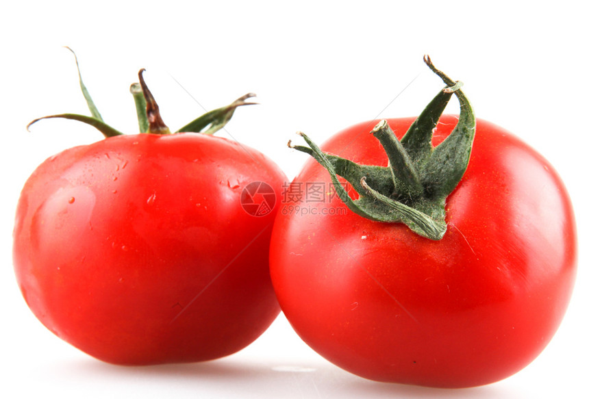 白色背景上的红番茄贴近白背景上的红番茄贴近图片