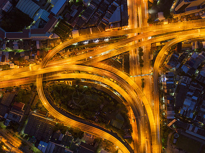 曼谷高速公路夜景视图图片