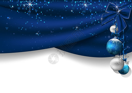 球幕带蓝幕的圣诞背景插画
