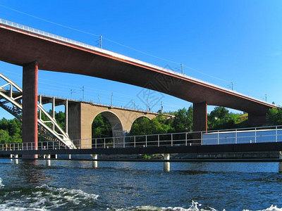 瑞典斯德哥尔摩铁路桥梁图片