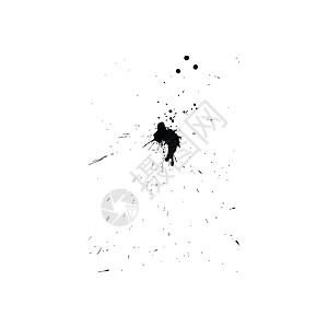 抽象的grungeblobs背景白色为黑矢量插图高清图片