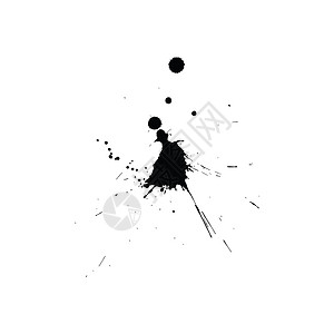 矢量墨迹抽象的grungeblobs背景白色为黑矢量插图背景
