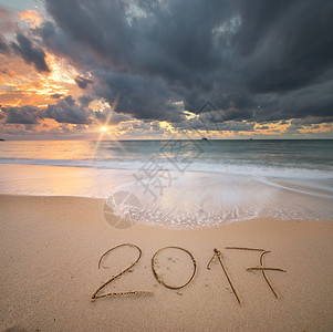 2017年在海边设计的内容背景图片