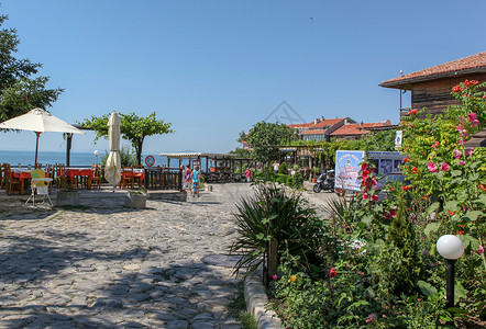 壹海城保加利亚内瑟巴美丽海城的景象背景