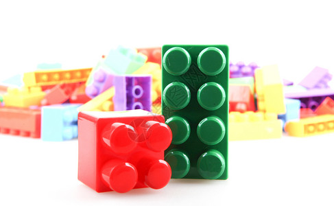 儿童塑料积木玩具背景图片